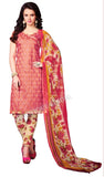 Dark Peach Color Chanderi Straight Cut Salwar Suit