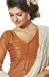 Sandal Color Chanderi Embroidered Straight Cut Salwar Suit