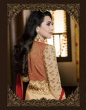 Exquisite Heavy Work Wedding Collection- Golden, Ivory And Rich Red Top To Bottom Rich Work Designer Wedding Stunning Collection / Party / Wedding / Festival / Special Occasion - Ready to Stitch - Boutique4India Inc.