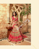 Sarees - Rich Reddish Pink And Golden Stunning Bridal Designer Collections - Wedding / Party / Bridal - Boutique4India Inc.