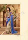 Sarees - Purple And Golden Stunning Bridal Designer Collections - Wedding / Party / Bridal - Boutique4India Inc.