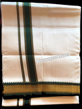 Leader Cotton white Dhoti. Double pate