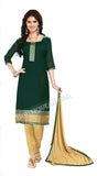 Green Color Banarasi Embroidered Straight Cut Salwar Suit