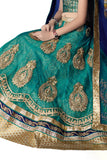 Girl's - Medium Sea Green Heavy Work - Lehenga / Half Saree - Gilr's Party And Wedding Collection Lehenga Set For Special Occasions - Semi Stitched, Blouse - Ready to Stitch - Boutique4India Inc.