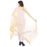 Chanderi Silk Golden Dupatta