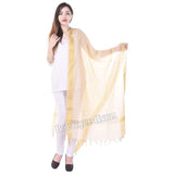Chanderi Silk Golden Dupatta