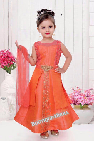 Girls Orange Latcha suit