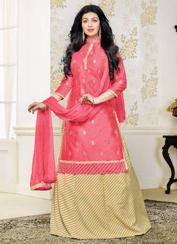 Cotton Gajri Embroidered Work Anarkali Suit
