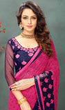 Pink Georgette party wear Saree