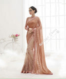 Sarees - Brownish Pink And Golden Bridal Collections - Resplendent Bridal Designer Wedding Special Collections / Wedding / Party / Special Occasions / Festival - Boutique4India Inc.