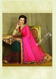 Sarees - Net and Chiffon with Pink / Purple / Red and Golden - Boutique4India Inc.