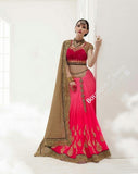 Sarees - Pink, Ruby Red And Golden Bridal Collections - Resplendent Bridal Designer Wedding Special Collections / Wedding / Party / Special Occasions / Festival - Boutique4India Inc.